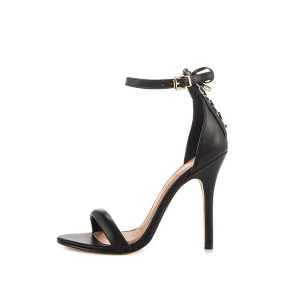 Shoes New Black String Up In Back Heels Poshmark